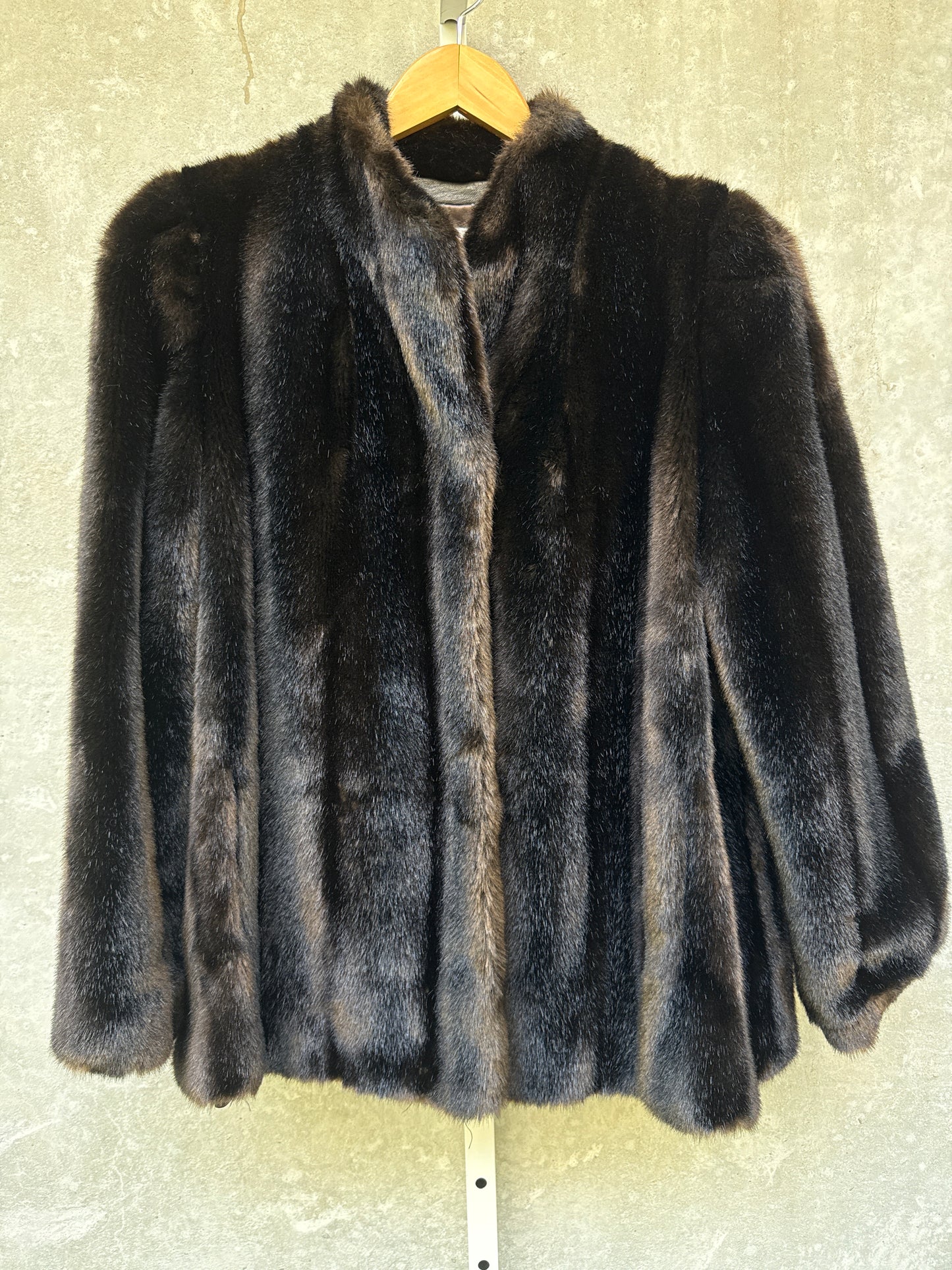 1960s Union Made Brown Faux Fur Coat