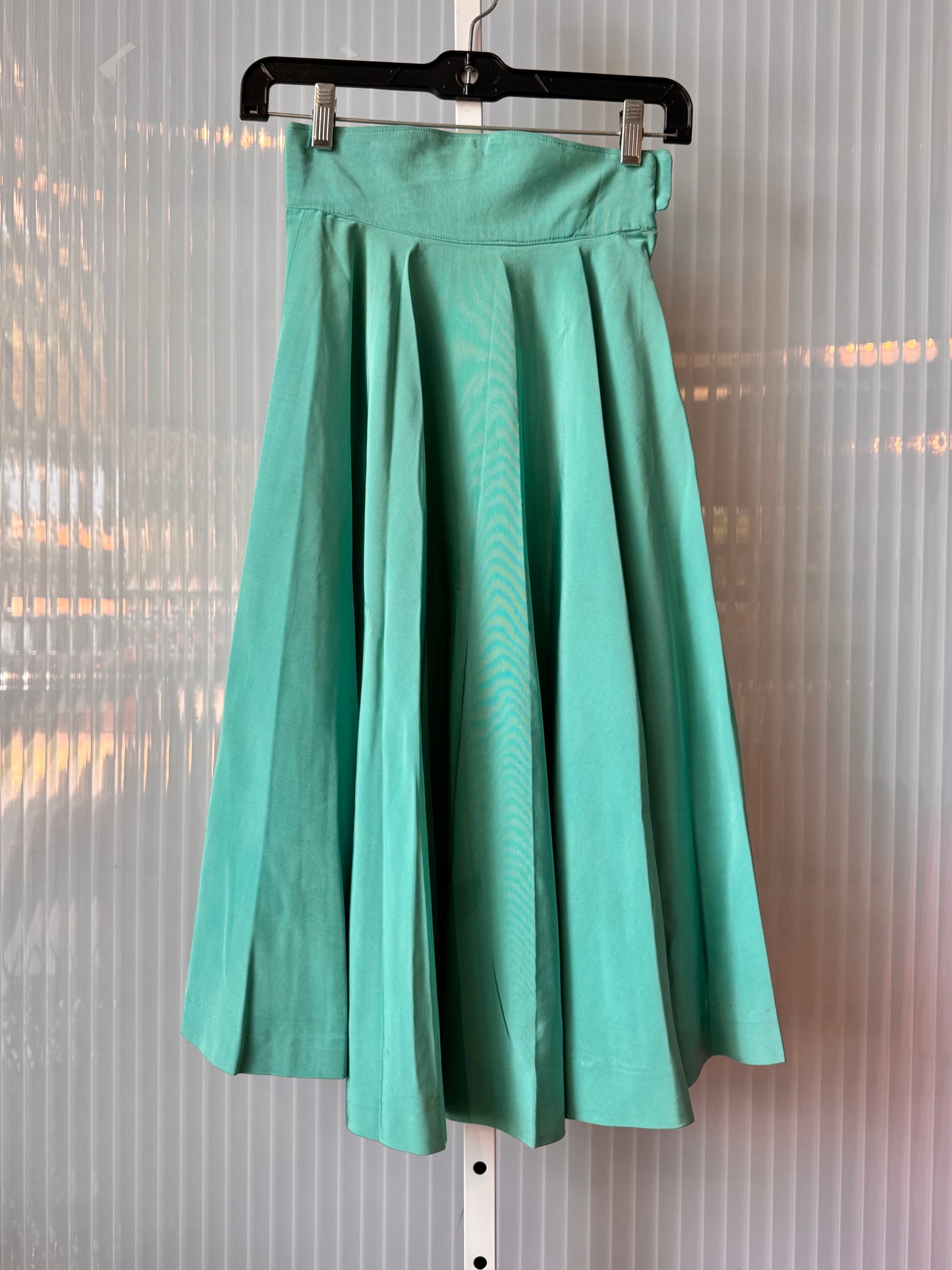 1950s Mint Blue Top & Circle Skirt Set