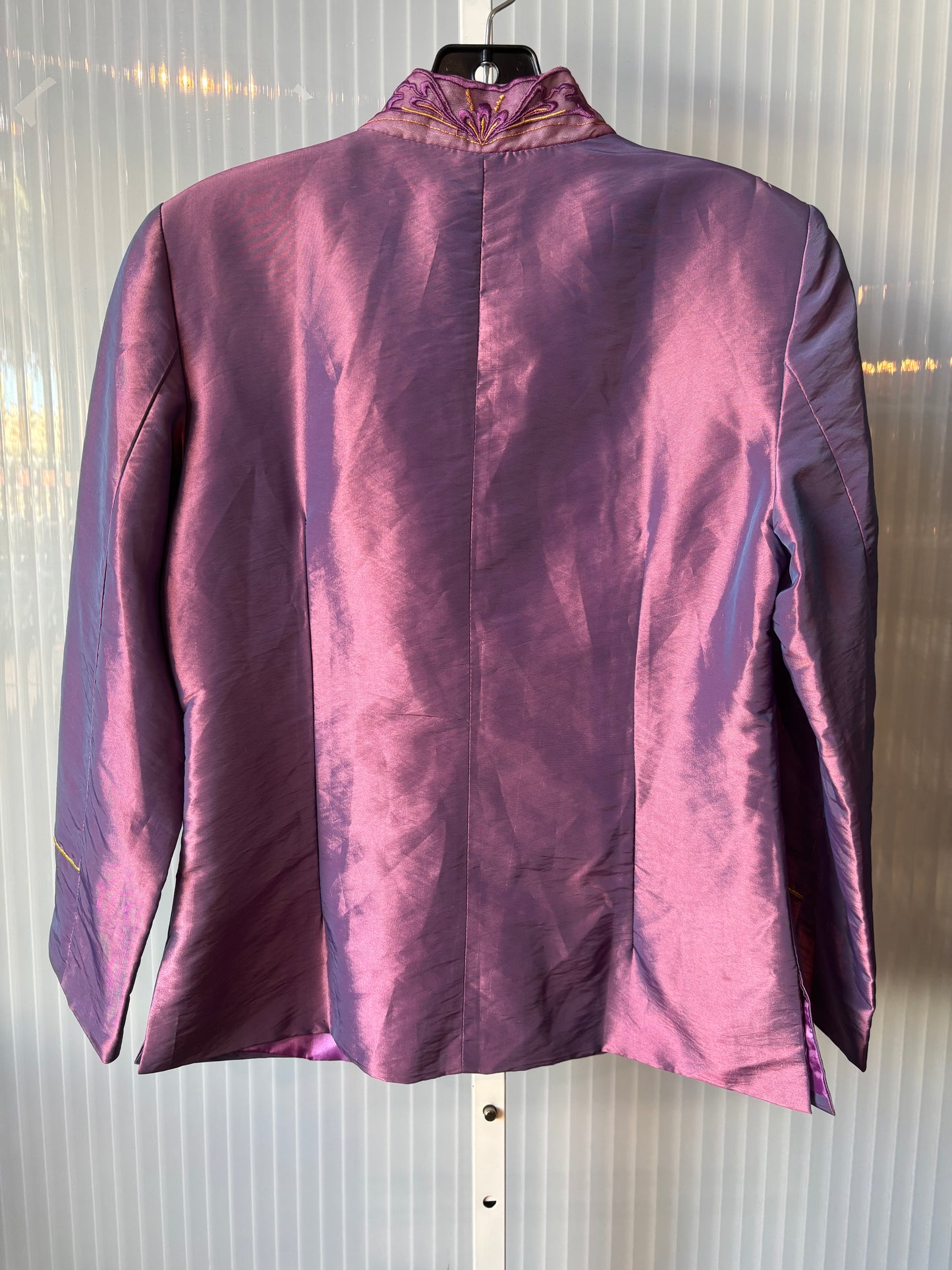 Chinese Purple Jacket-Top with Button Closure
