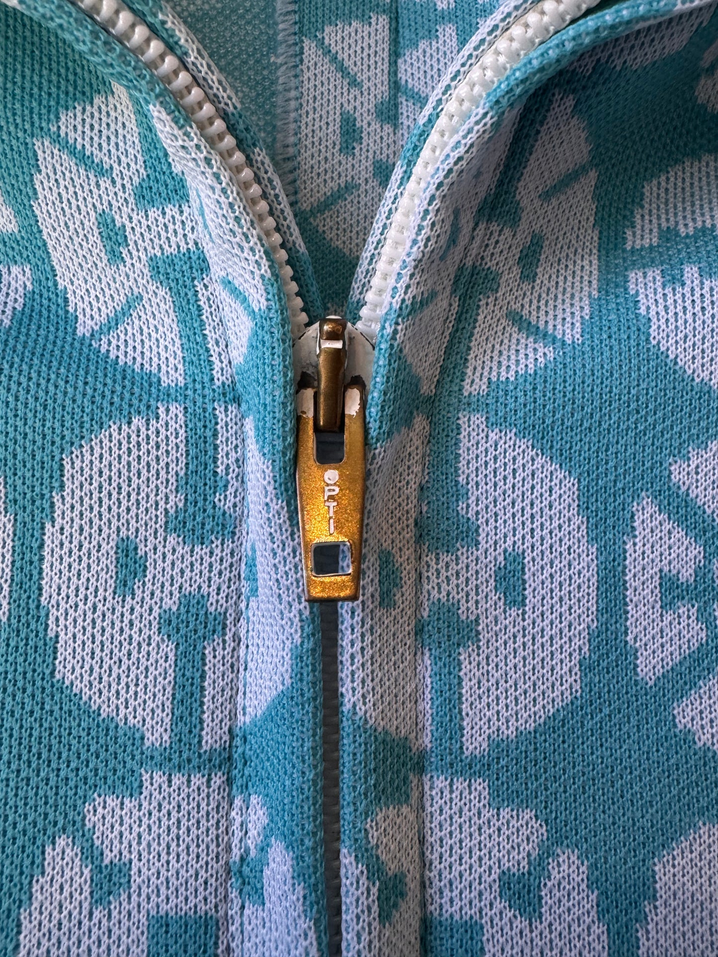 1970s Turquoise Blue Zip-Up Shacket