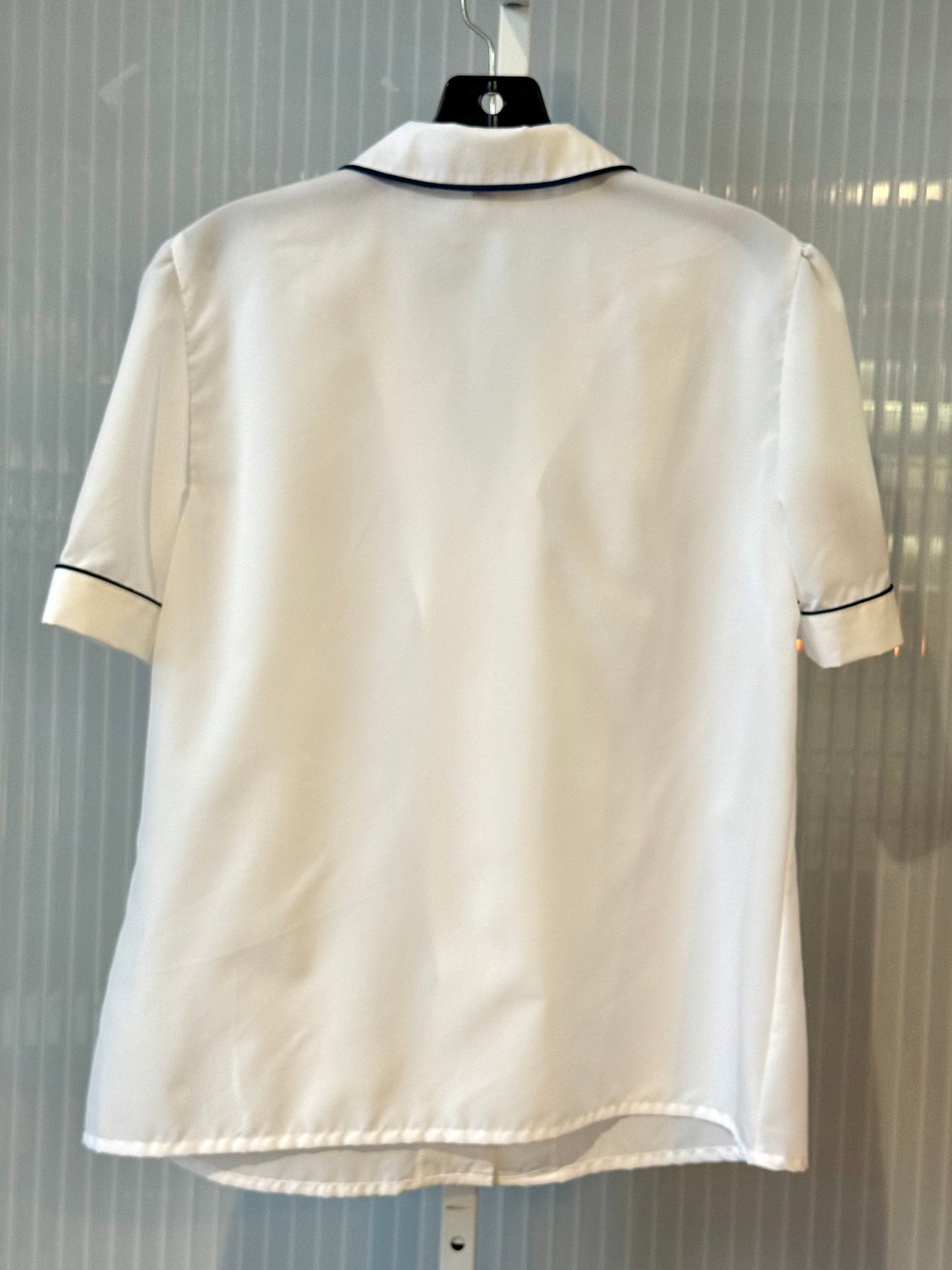 1970s White Short-Sleeve Blouse