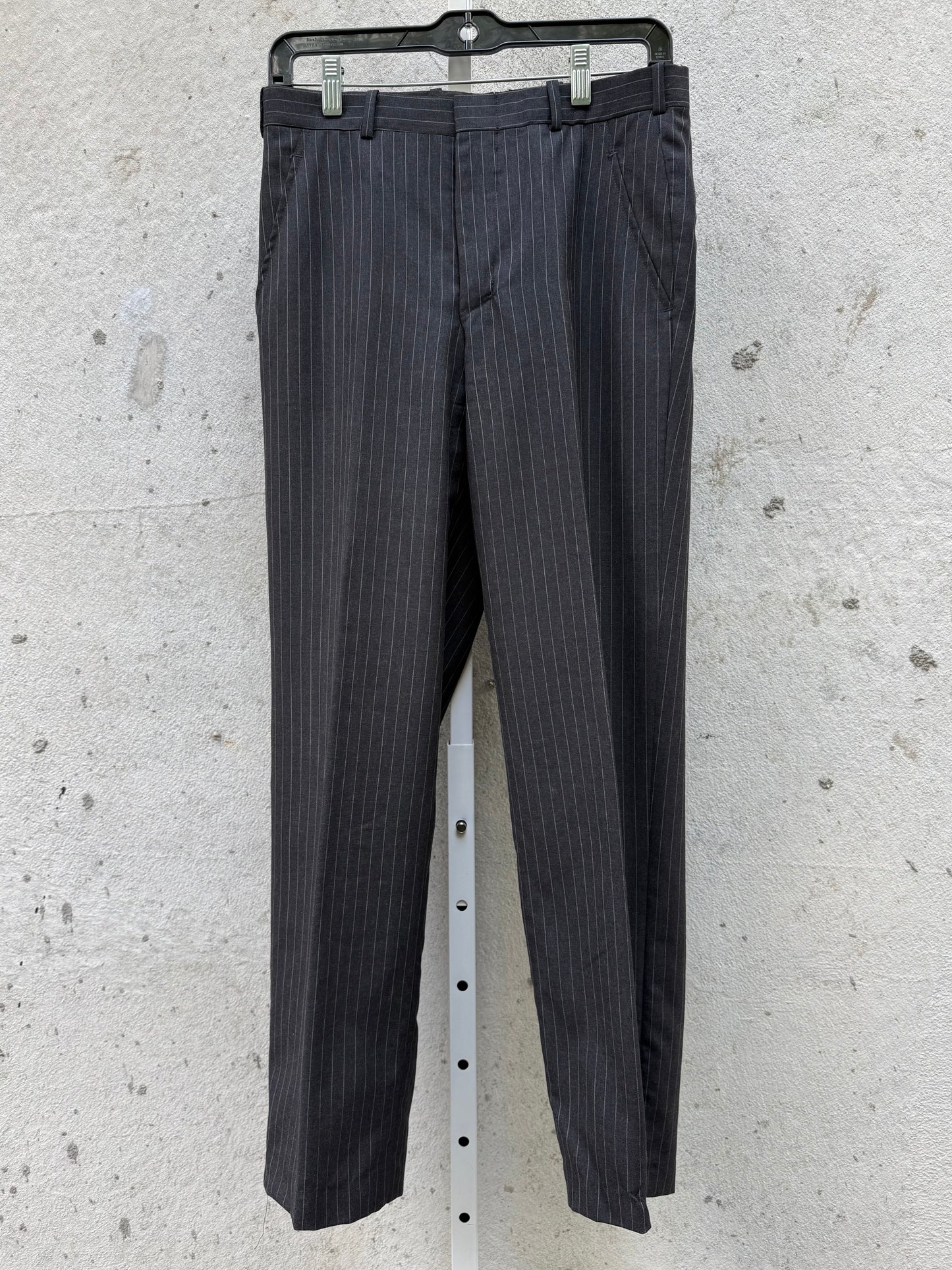 1990s Dark Grey Pin Stripe Trousers