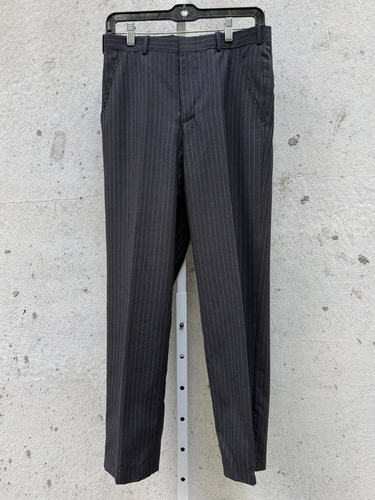 1990s Dark Grey Pin Stripe Trousers