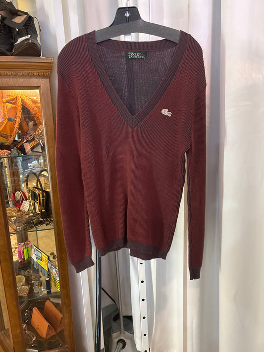 1980s Lacoste Red & Blue Sweater