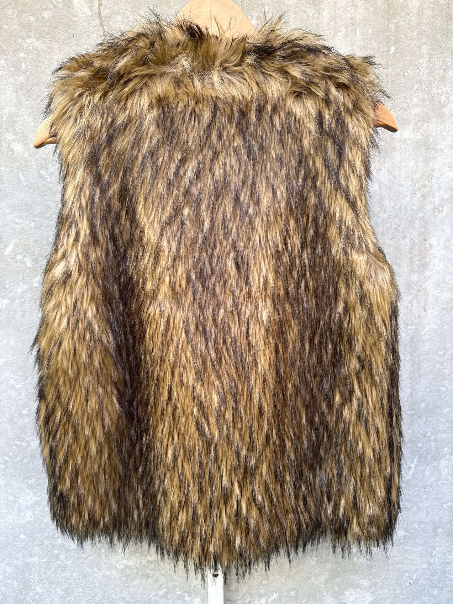 2000s Brown Faux Fur Vest
