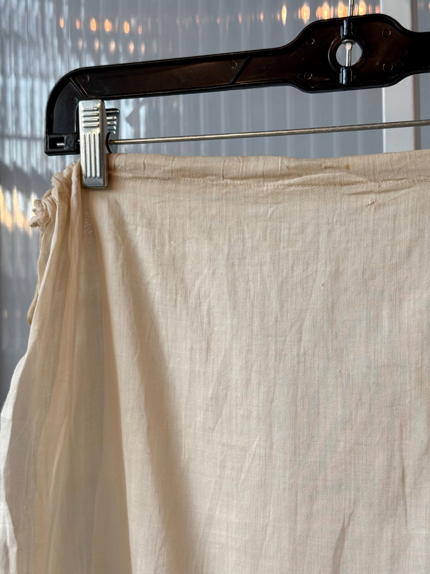 Victorian Cream Skirt Slip w/ Lace Bottom