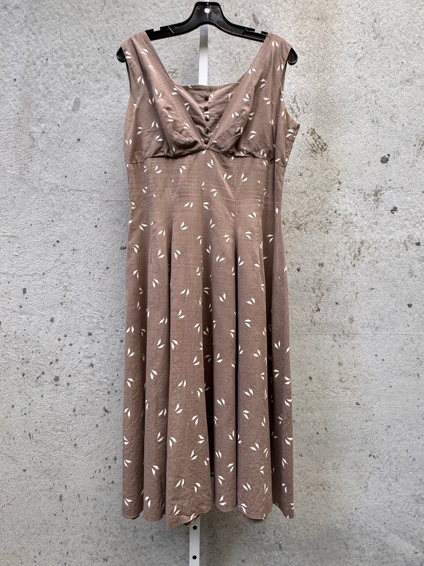 1950s Taupe Fit & Flare Dress and Jacket Set