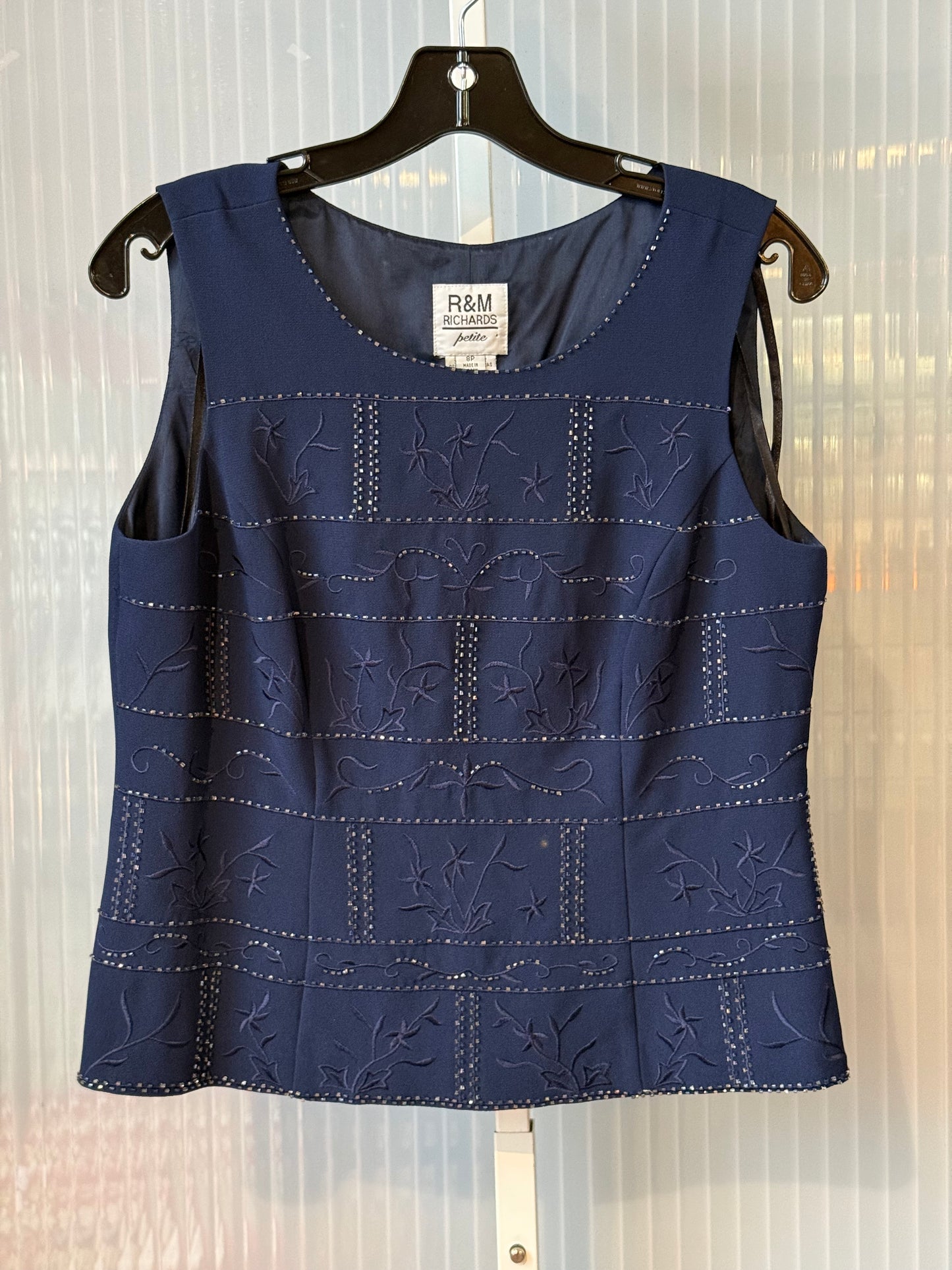 Y2K Navy Beaded Top & Layered Pants Set