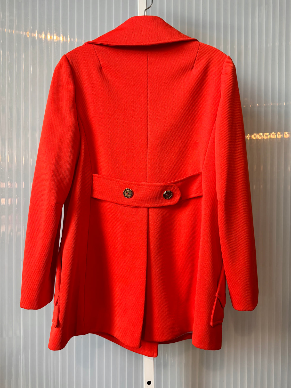 1970s Red-Orange Double-Breasted Jacket