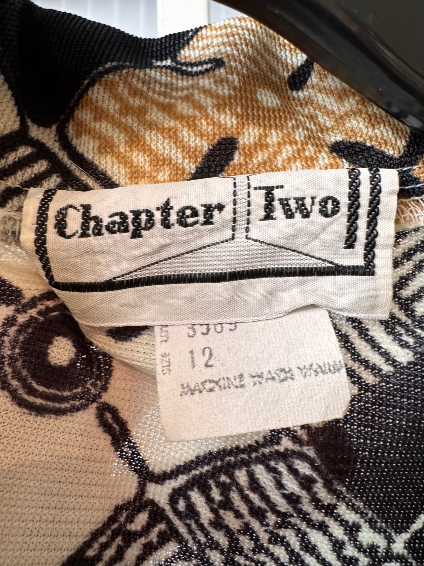 1970s Brown & Orange Groovy Pattern Pants & Shirt Set