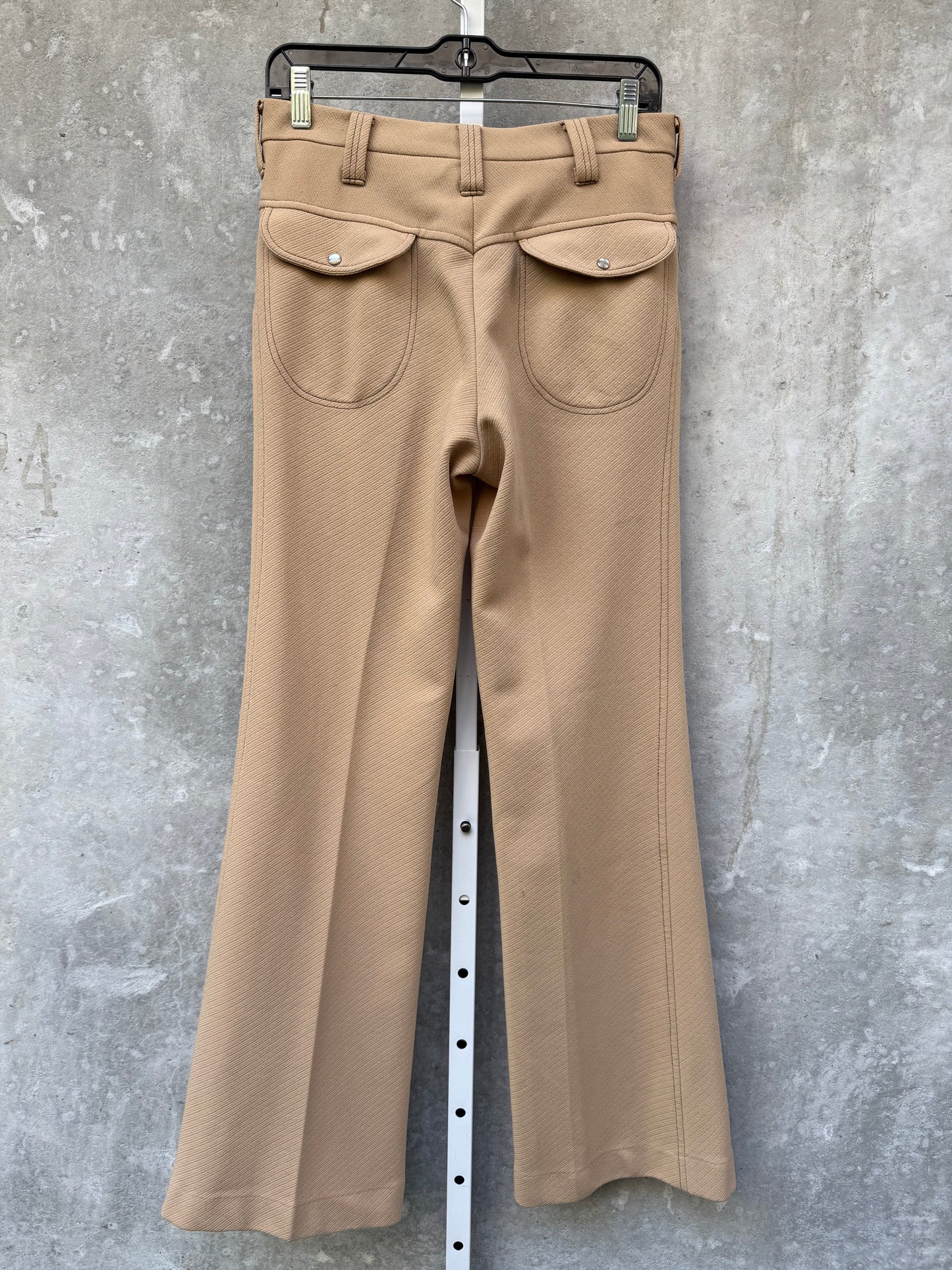 1970s Cream Polyester Men’s Slacks
