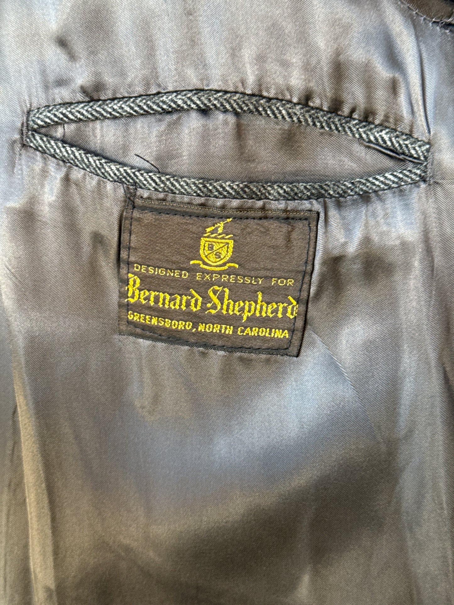 British Wool Grey Herringbone Over coat