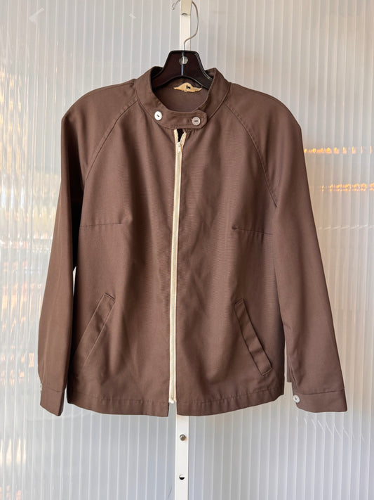 1970s Brown Canvas Zip-Up Jacket