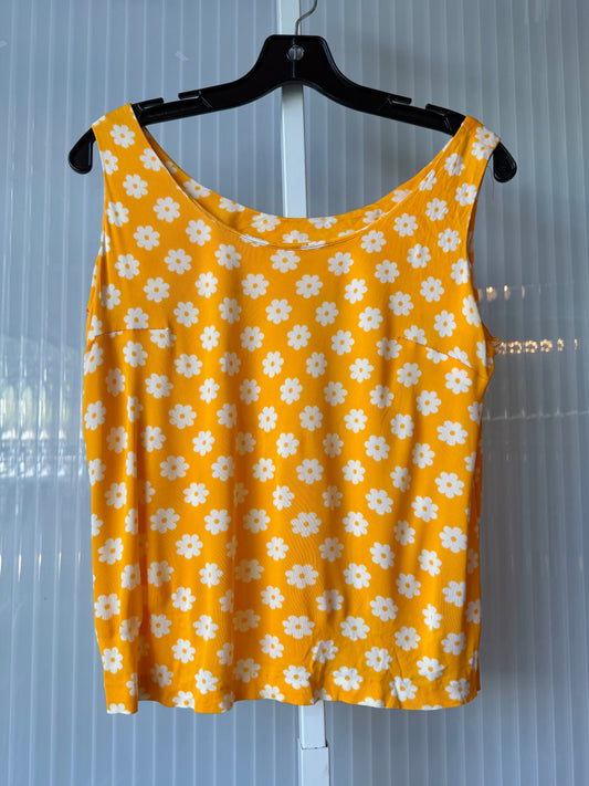 1970s Orange Floral Tank Top
