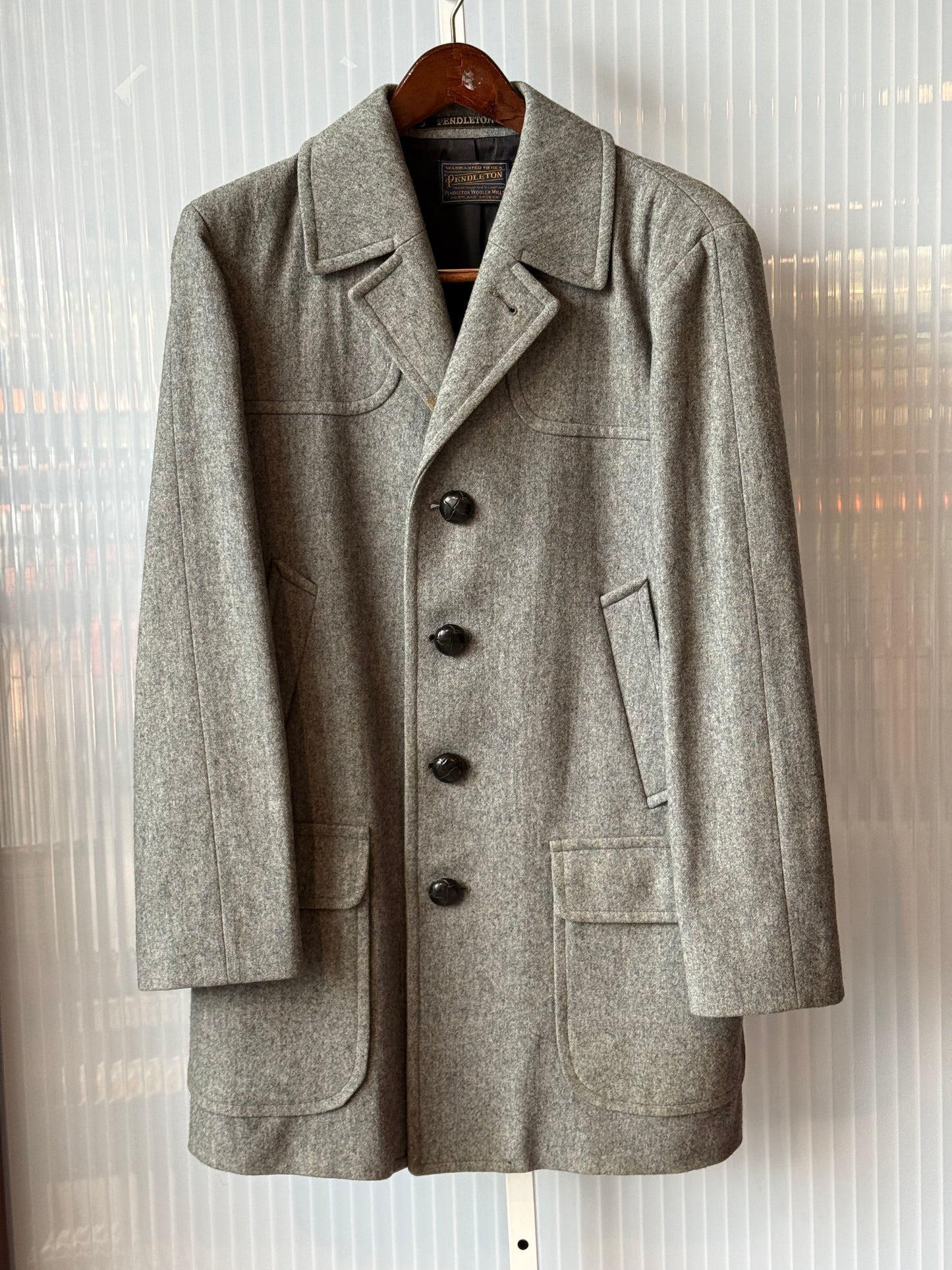 Grey Pendleton Wool Jacket w/ Lots of Pockets