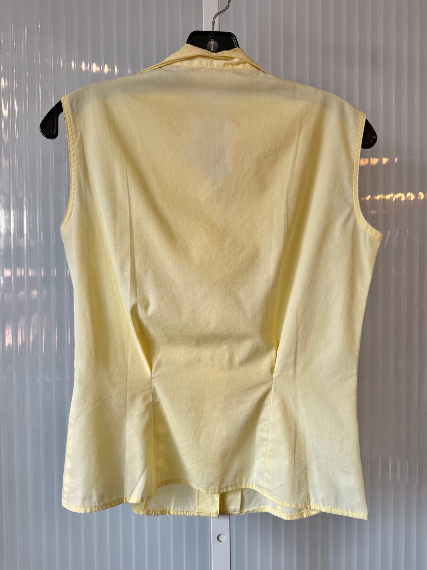 1960s Yellow Pin-tuck Blouse
