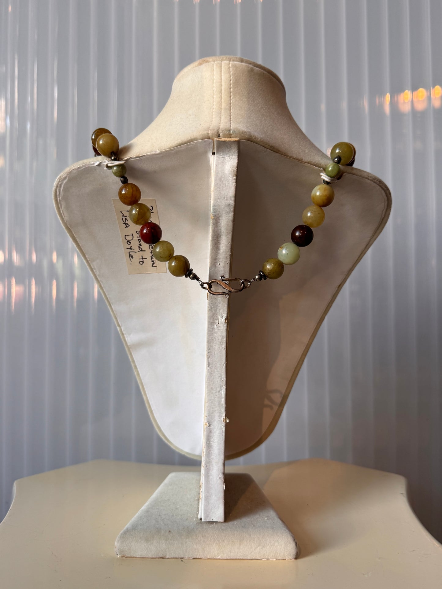1970s Red Creek Jasper Stone Necklace