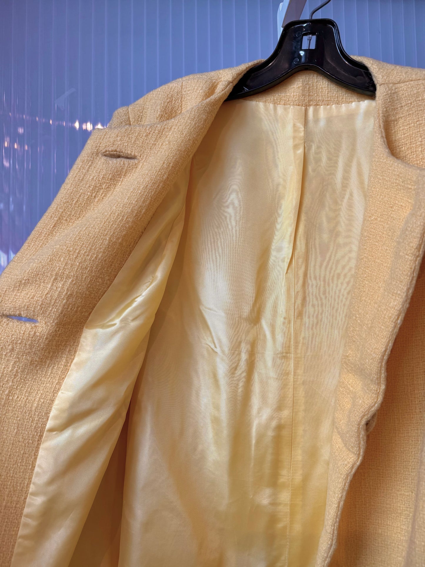 Late 1960s Bright Yellow Boucle Coat