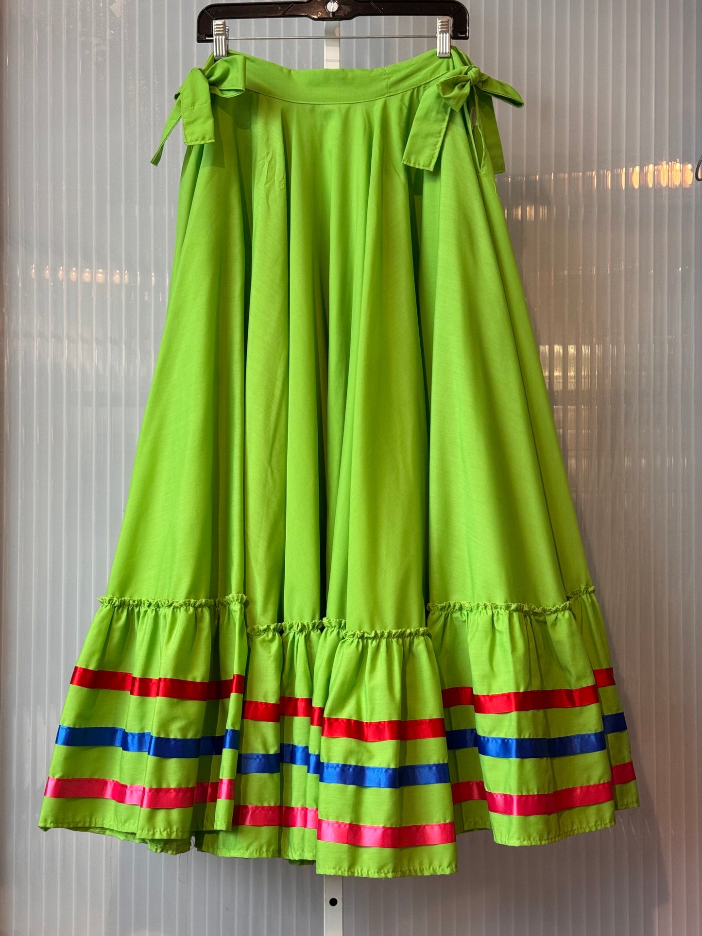 Green Folklorico Dancing Skirt