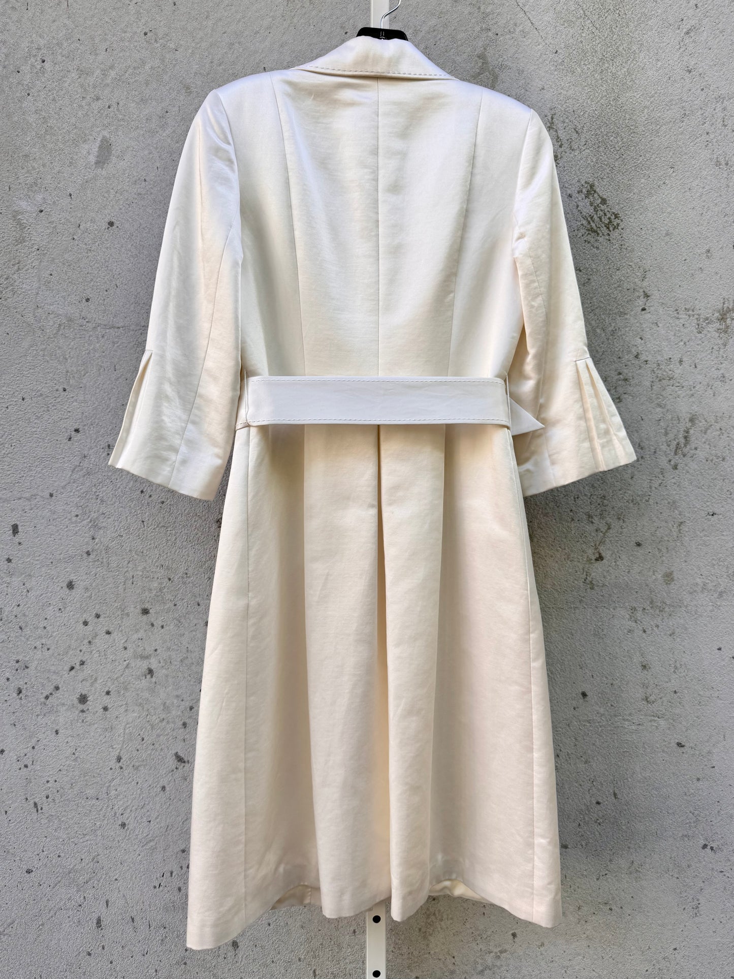 White Satin Coat Dress