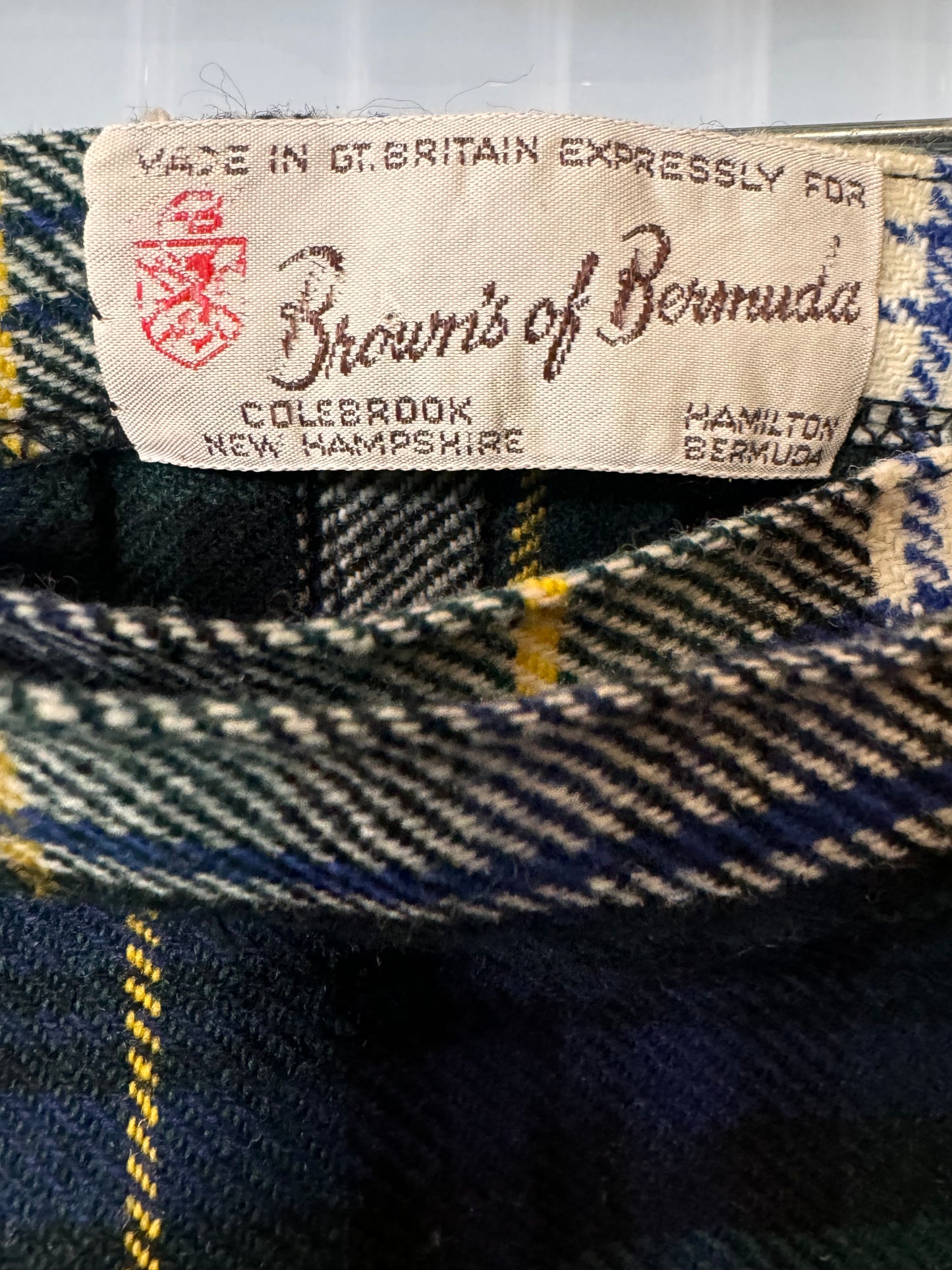 Brown's of Bermuda Green & Blue Plaid Kilt