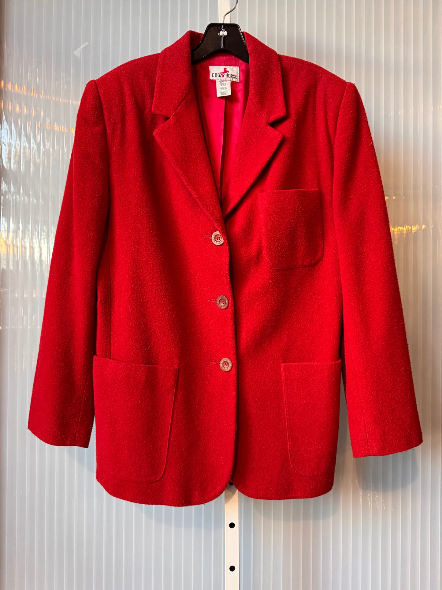 1970s Red Wool-Blend Blazer