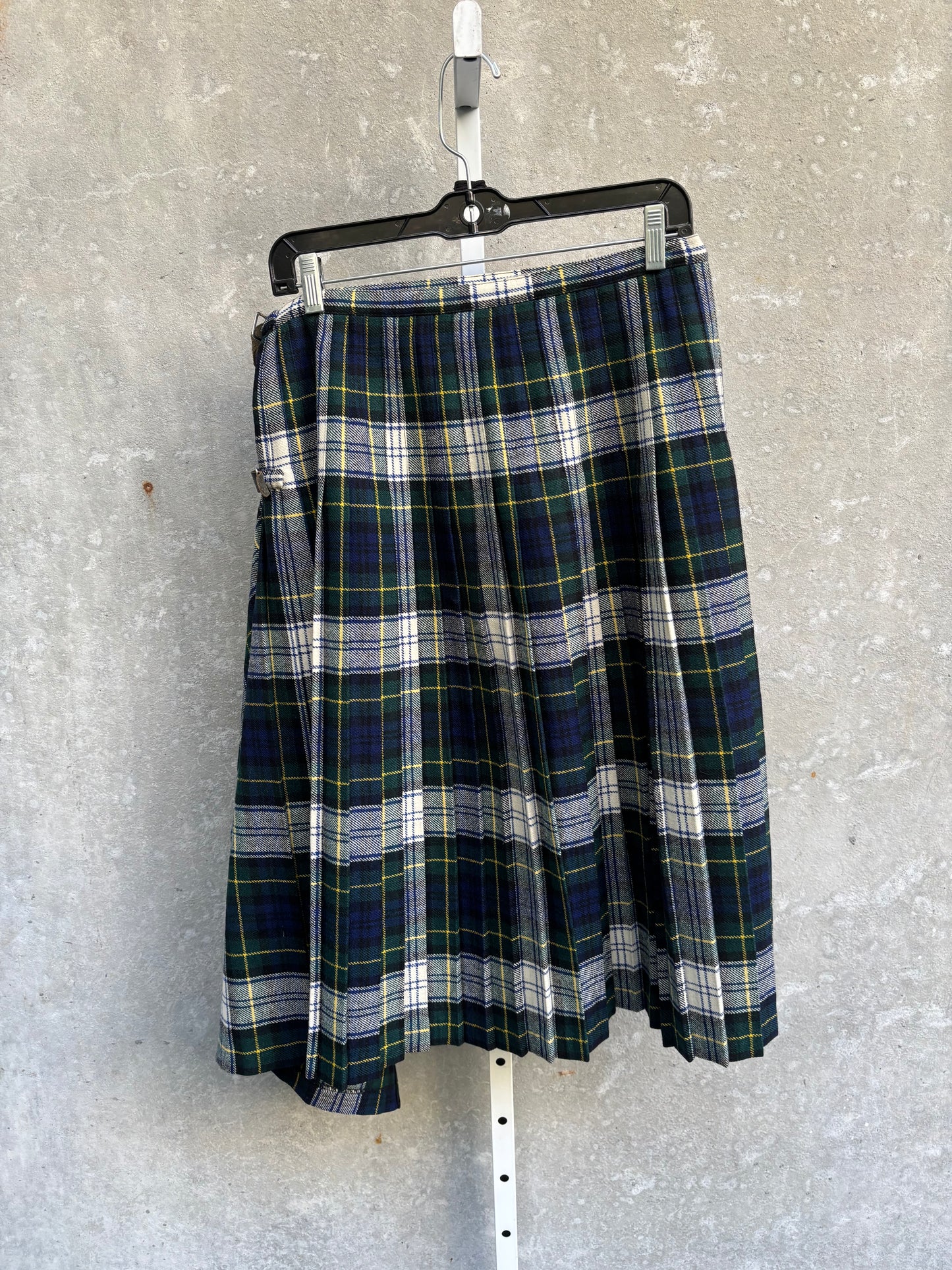 Green & Blue Tartan Kilted Skirt