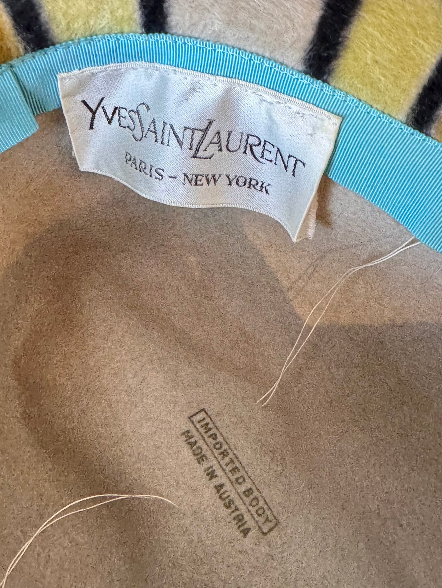 1960s Yves Saint Laurent Olive Green Hat