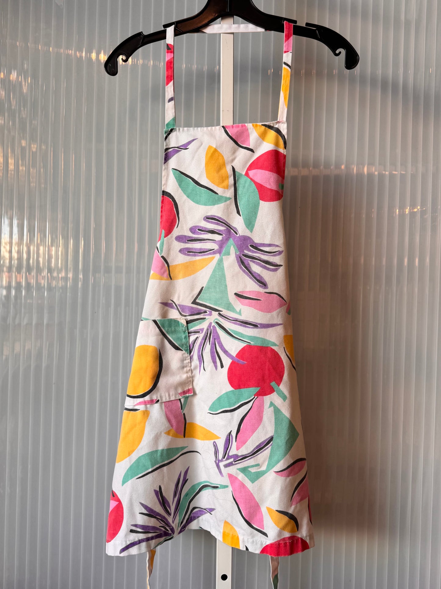 1980s Abstract Fruit Print Apron