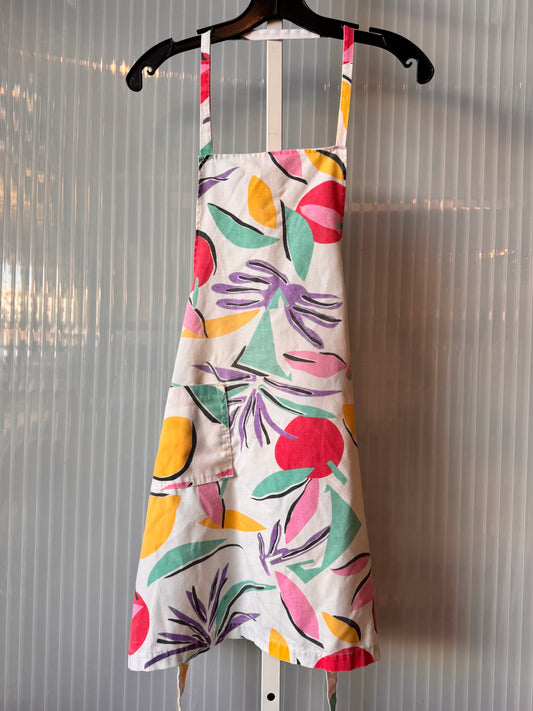 1980s Abstract Fruit Print Apron