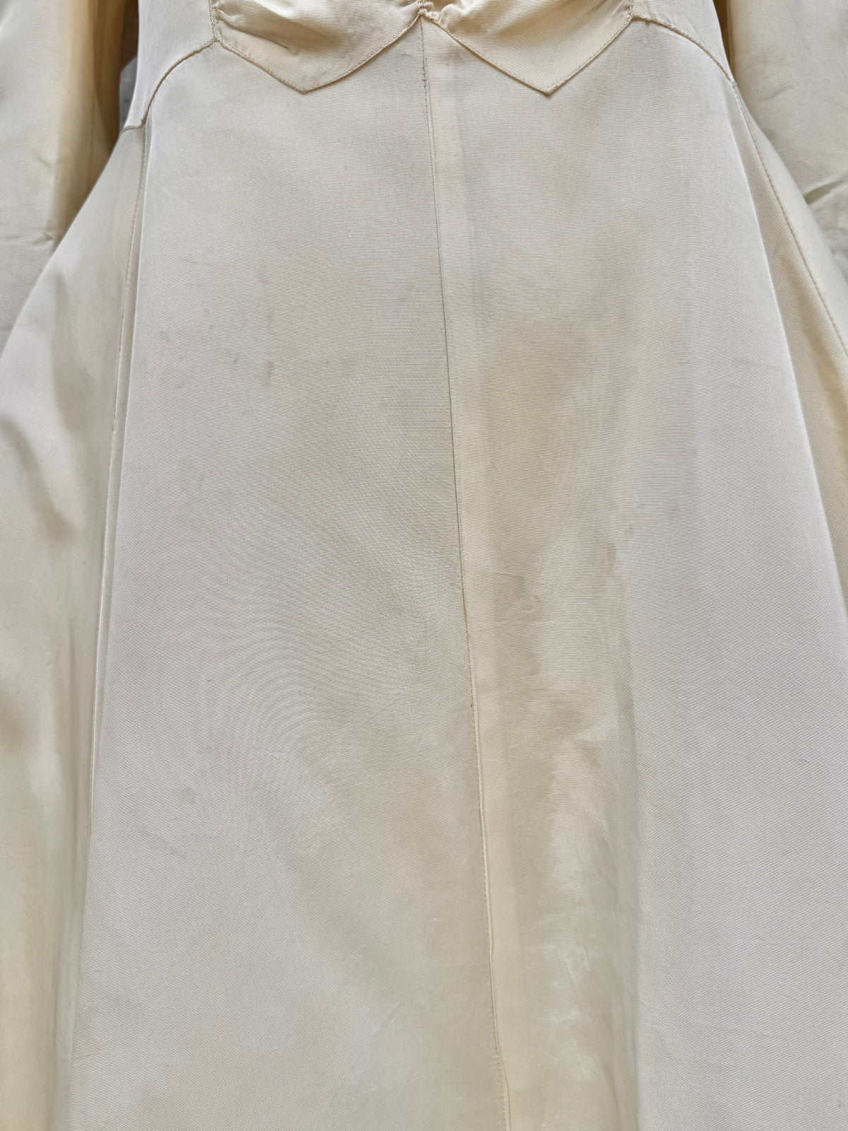 1940s Cream Bodice-Ruching Wedding Dress