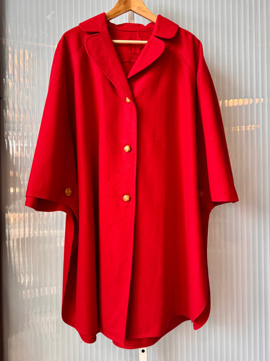 1970s Homemade Red Riding Cape