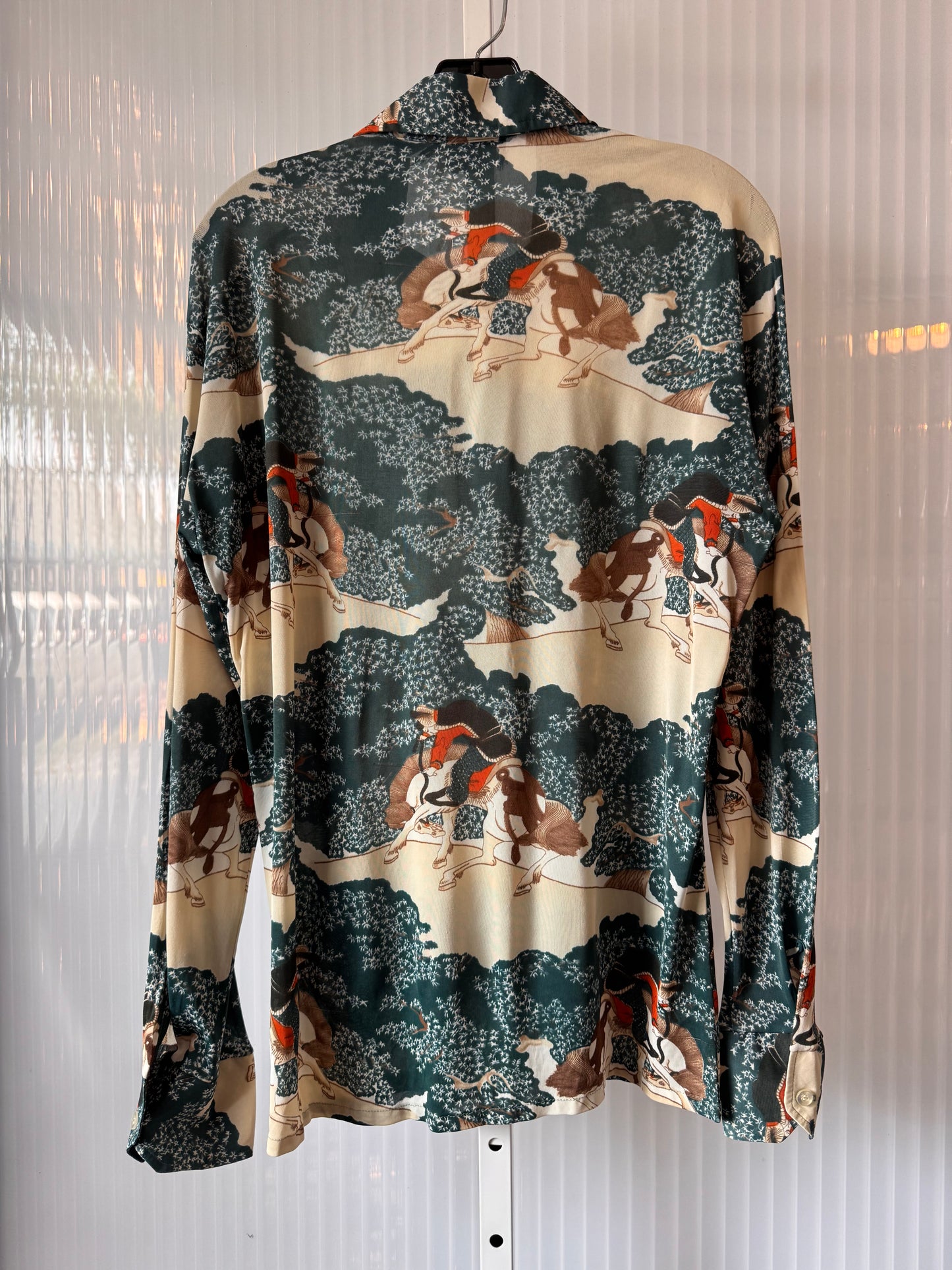 1970s Japanese Print Point Collar Shirt