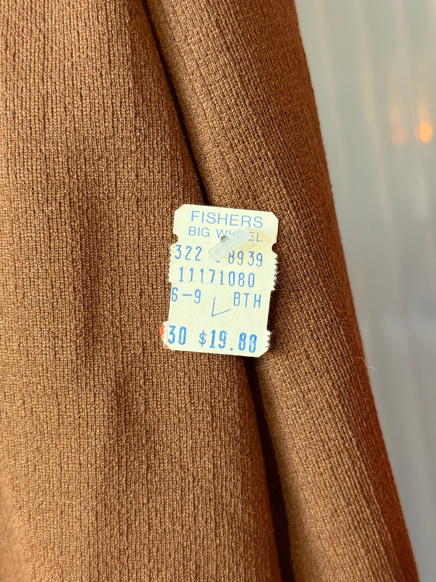 1970s Brown Collared Shirt w/ Deadstock Tags