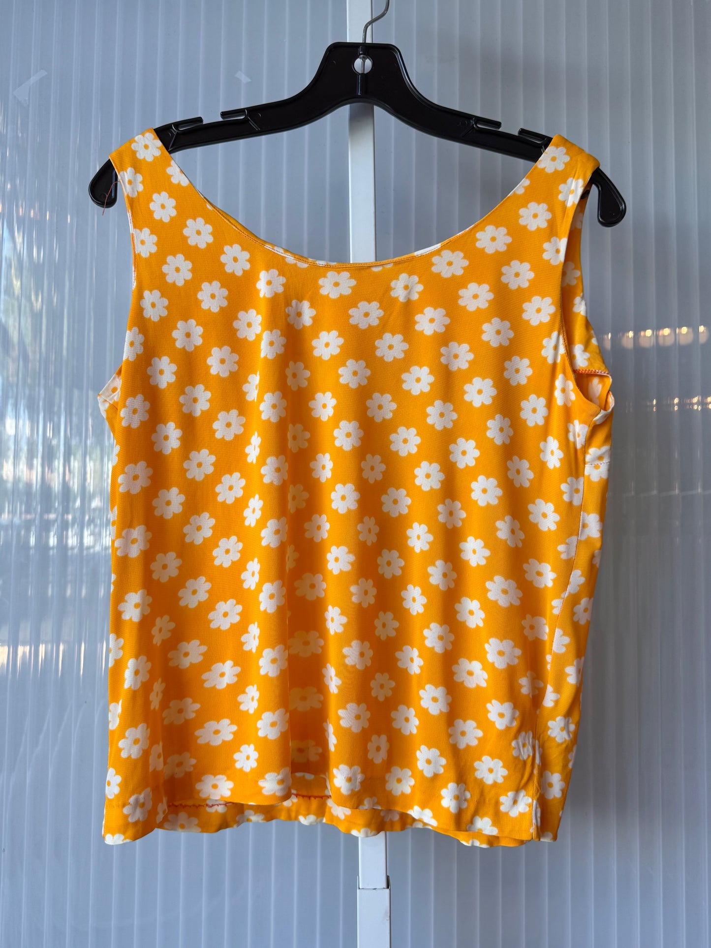 1970s Orange Floral Tank Top