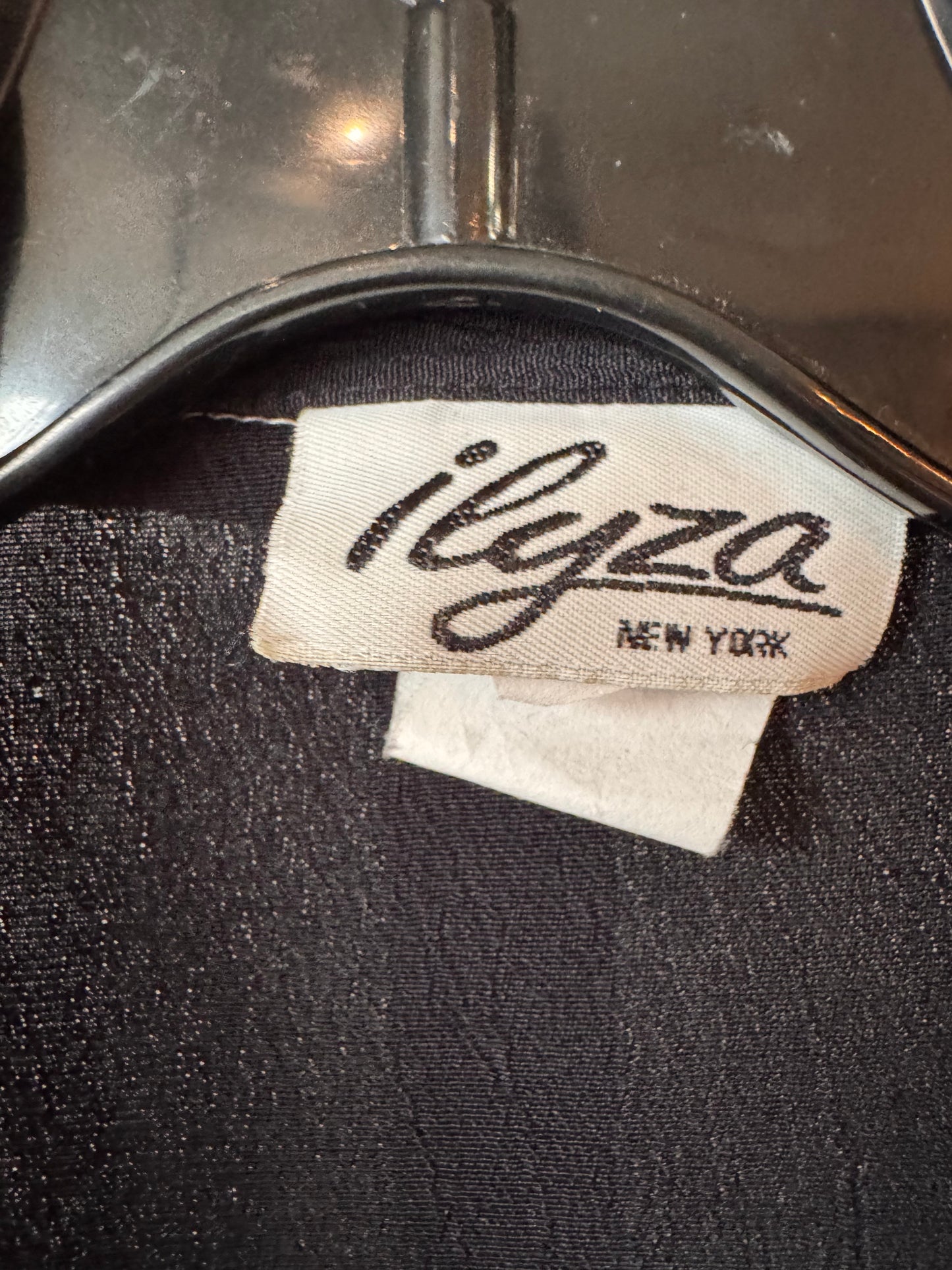 1980s Black White & Brown Button Up Blouse