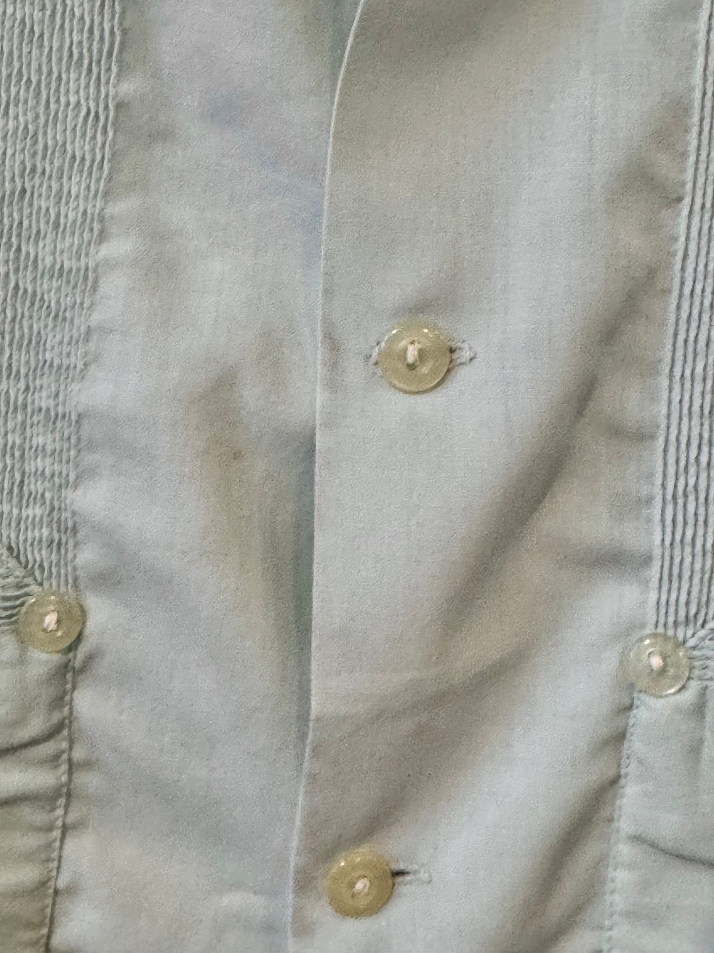 1960s Light Blue Guayabera Shirt
