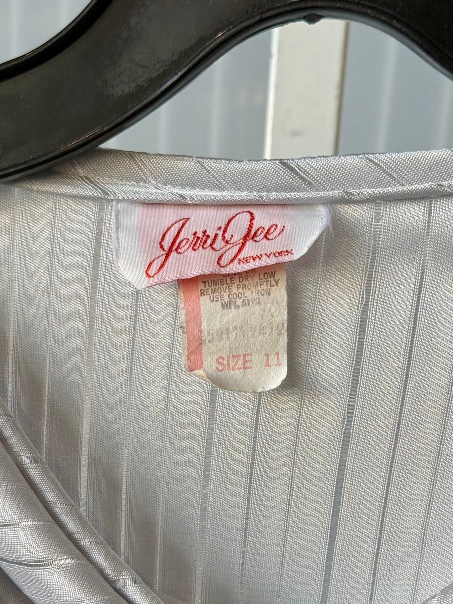 1970s Blue Striped Dress with Peplum