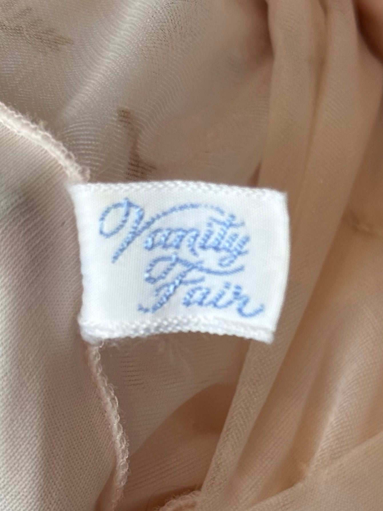 1960s Palest Pink Embroidered Sheer Top Slip Dress