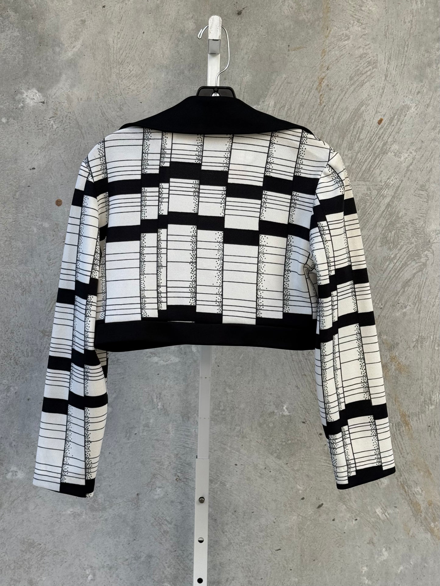 1970s Black & White Dress & Jacket Set