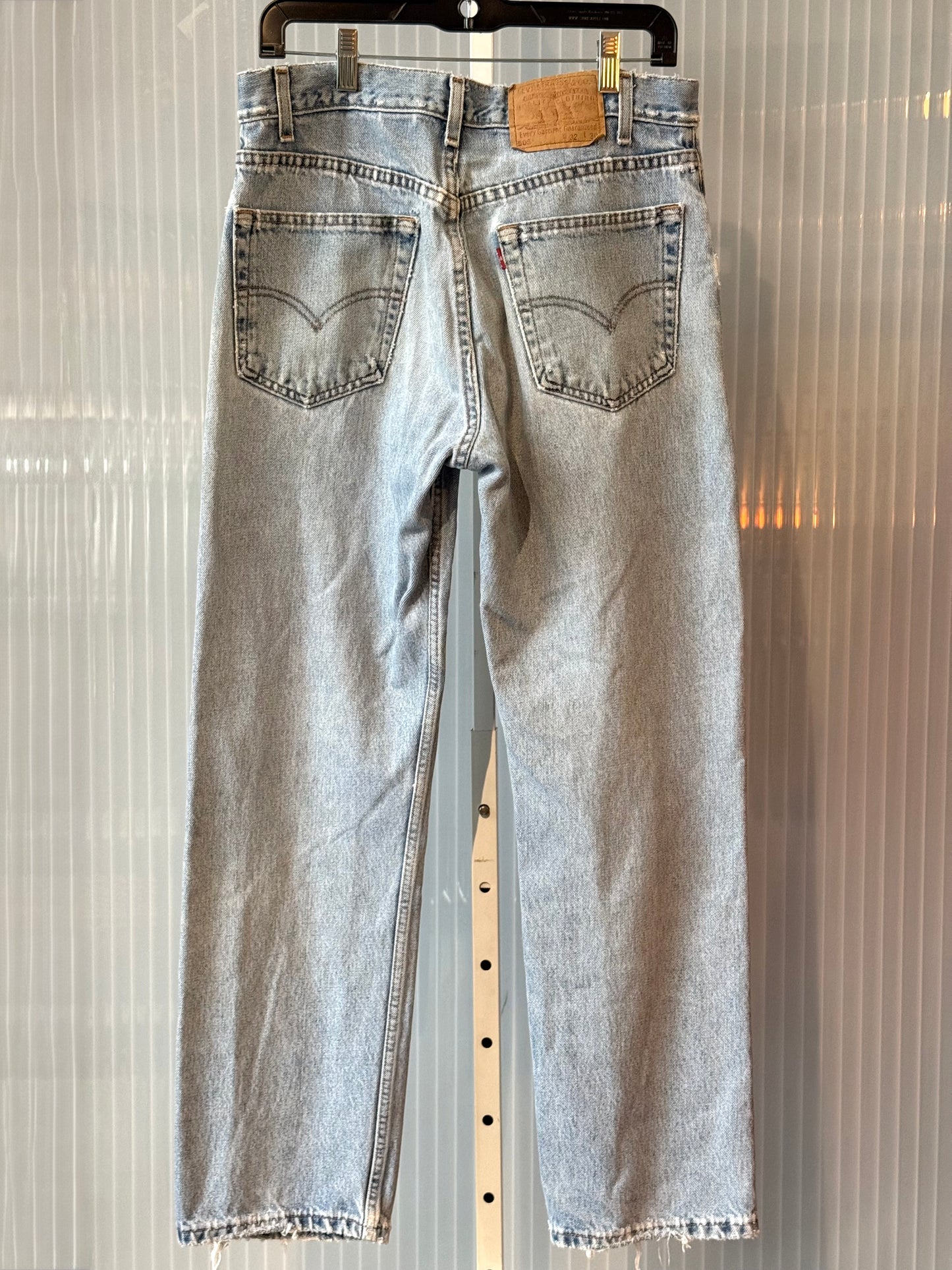 1980s Levi’s 505 Slightly Distressed Blue Denim Jeans