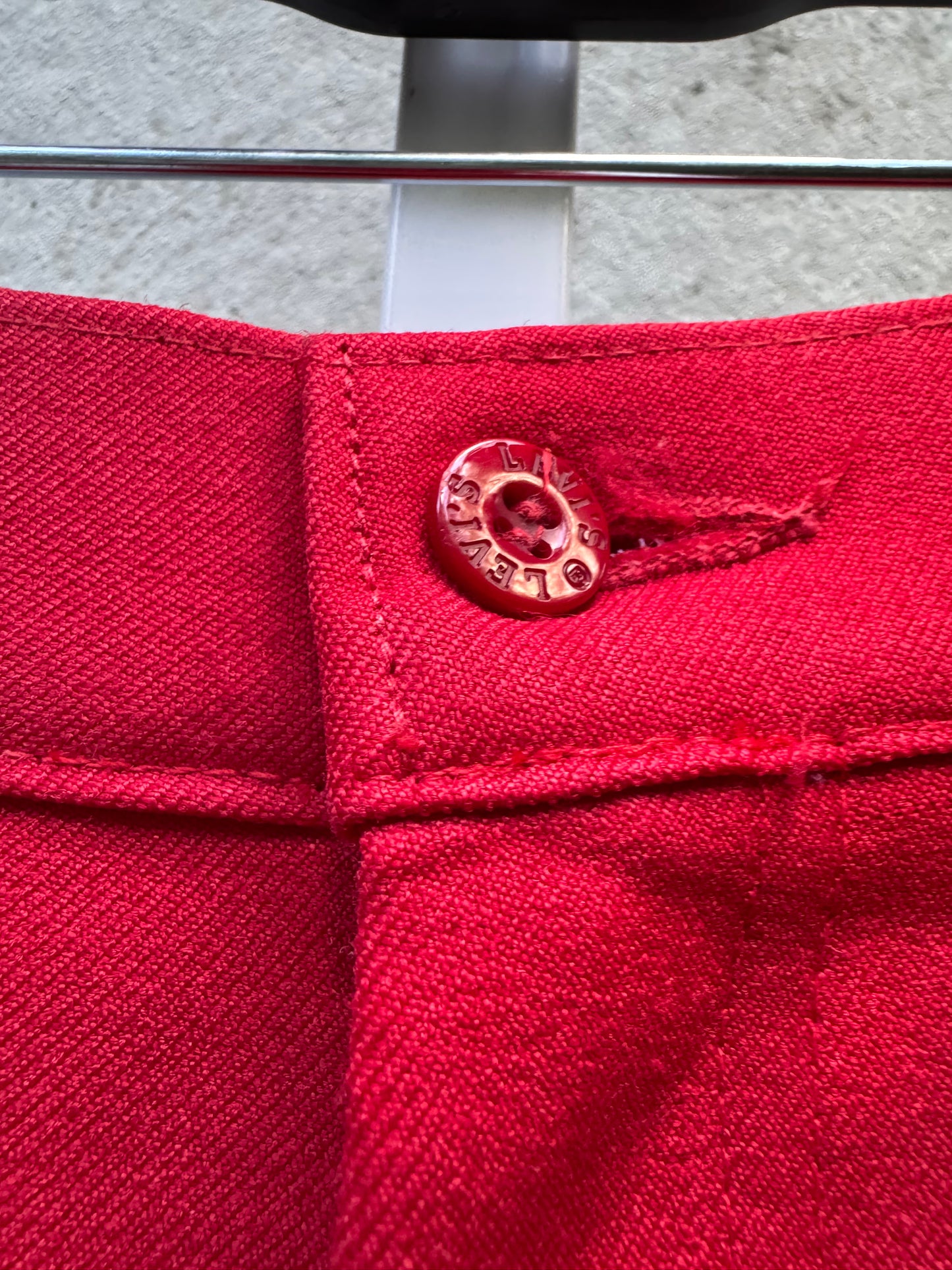 1970s Red Levi’s PolyKnit Western Trousers