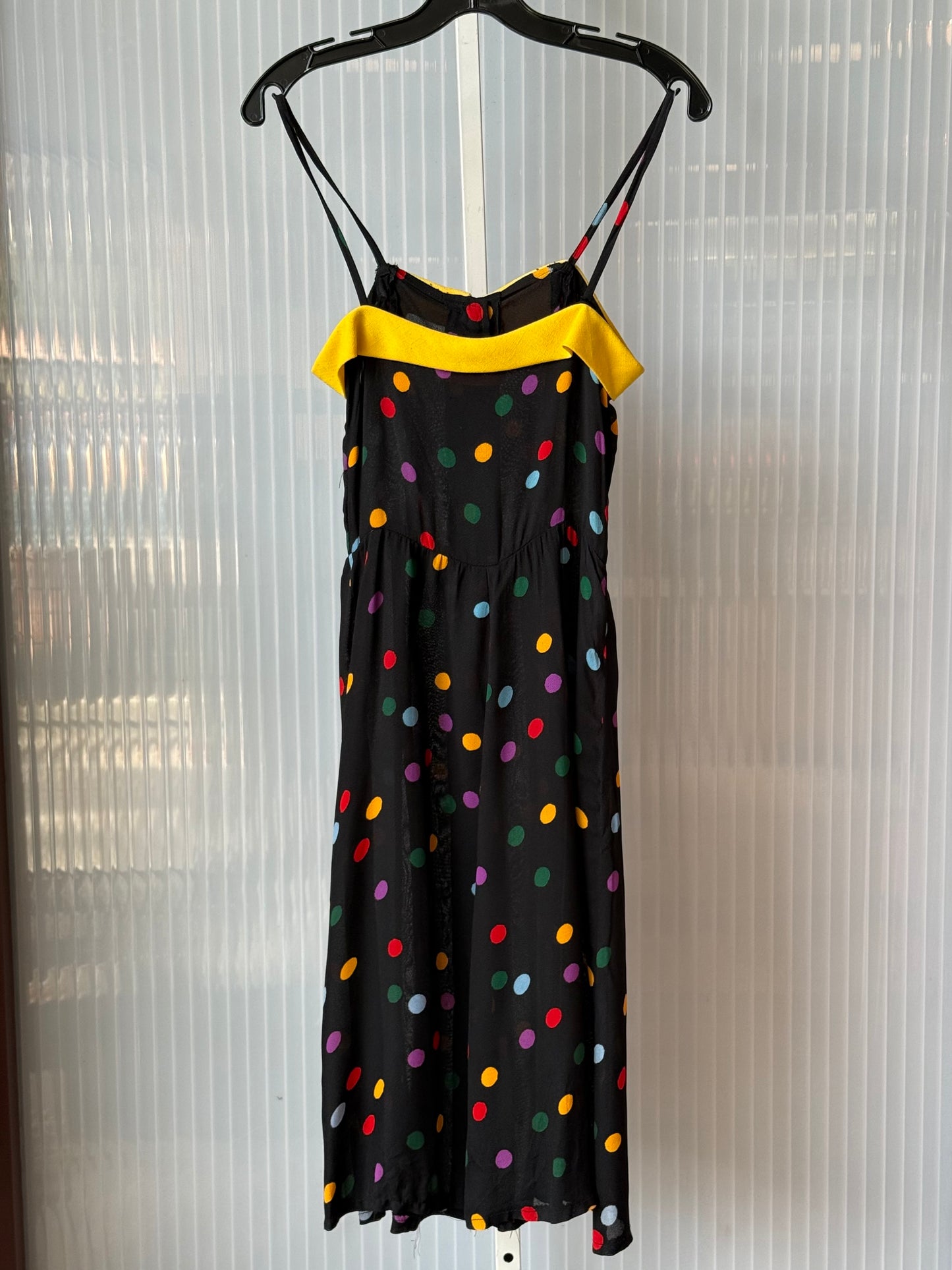 1980s Miss D Oscar De La Renta Sheer Polka Dot Dress
