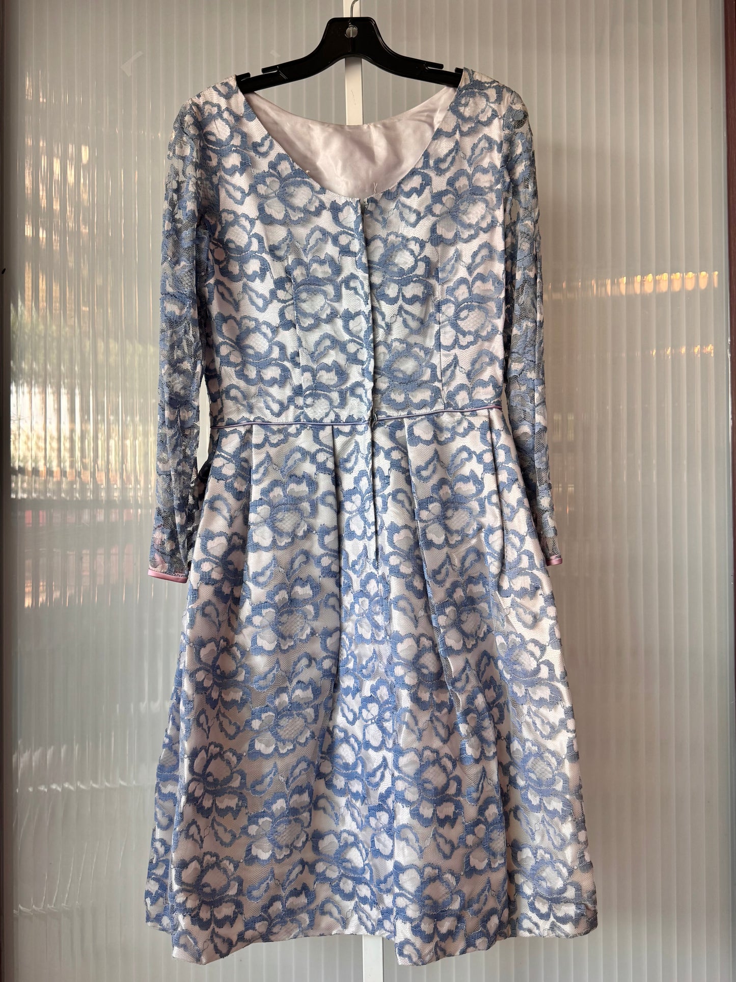 1950s Periwinkle Blue Lace Dress