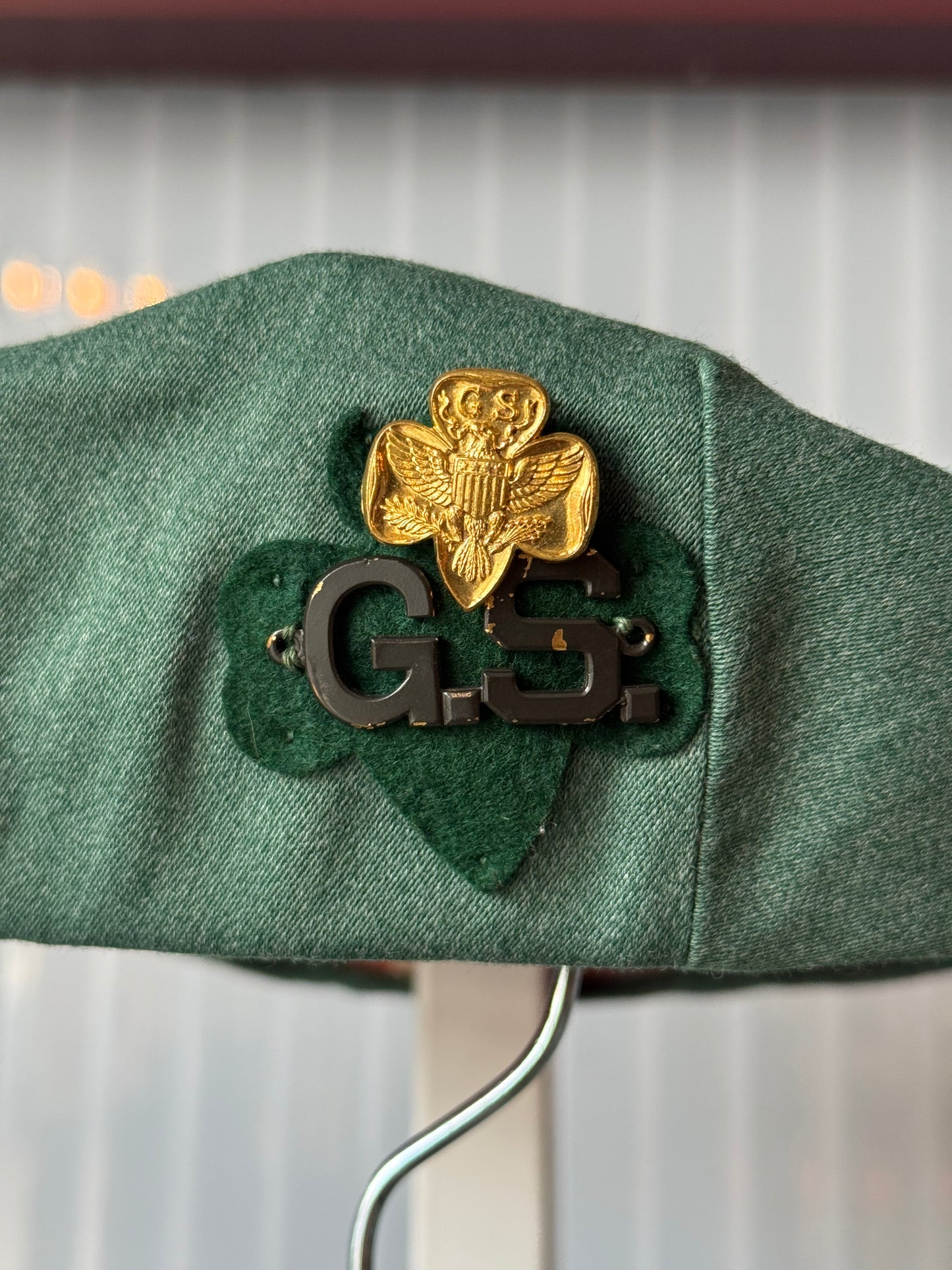 1950s Green Girl Scout Dress w/ Pin