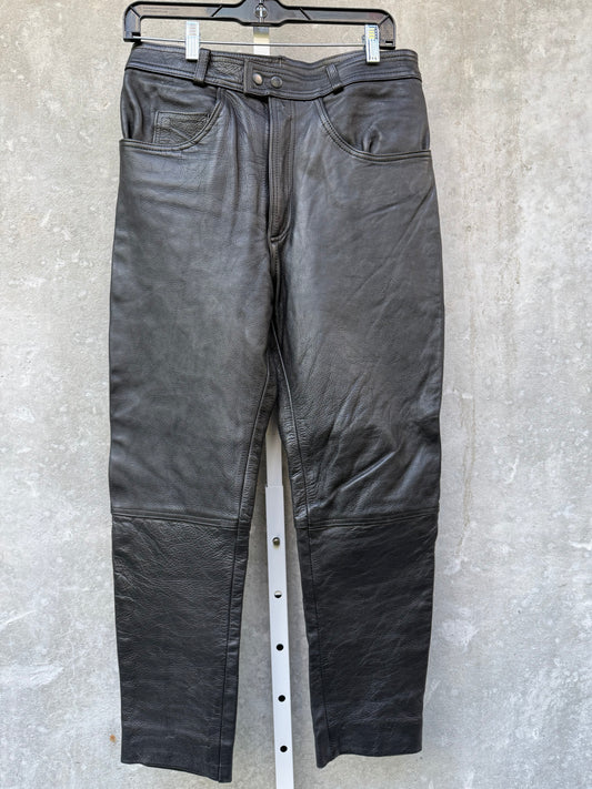 Black Leather Mr. Motorcycle Pants