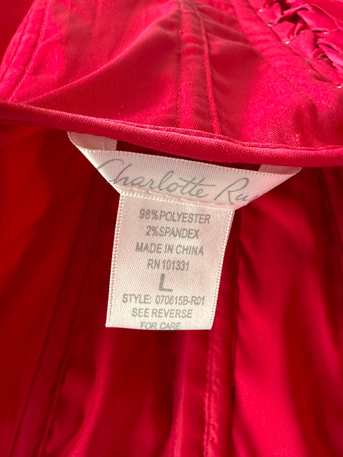 Y2K Charlotte Russe Red & Black Lacey Corset
