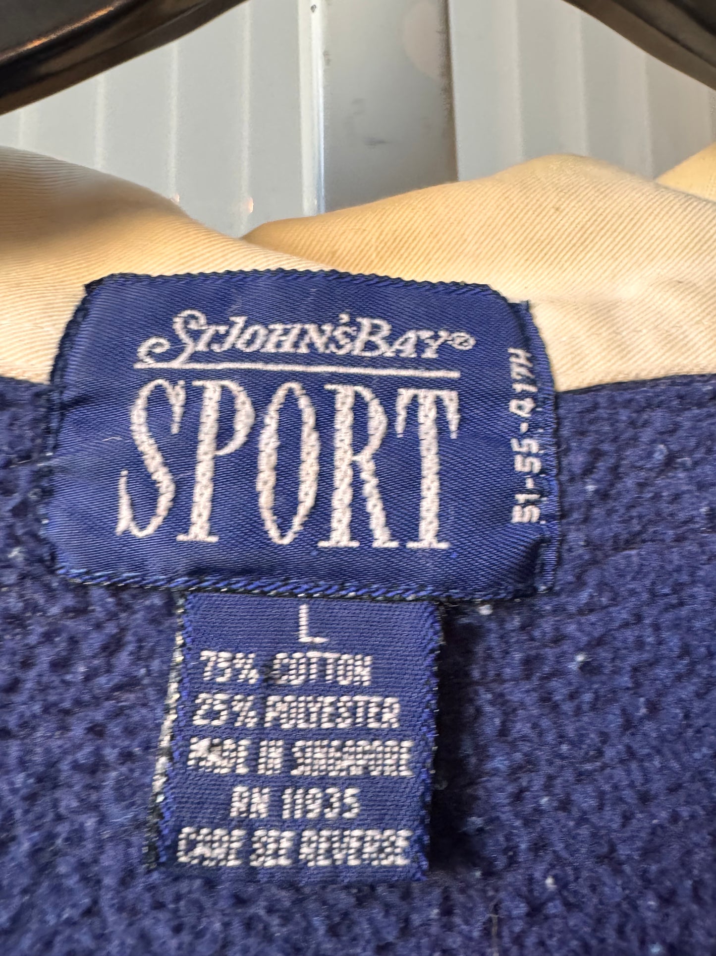 1990s Two-Tone Blue Pull-Over Sweatshirt