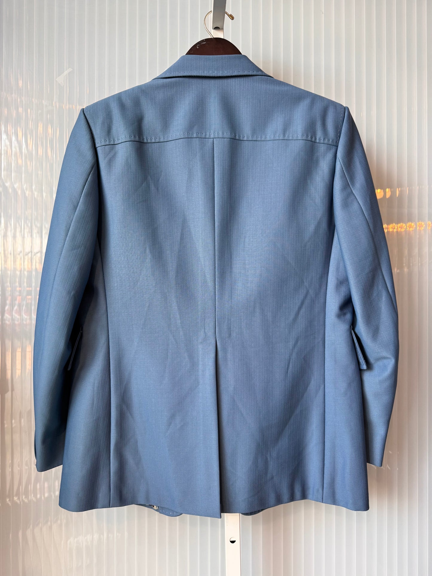 1970s Groovy Blue Suit Jacket & Pants Set