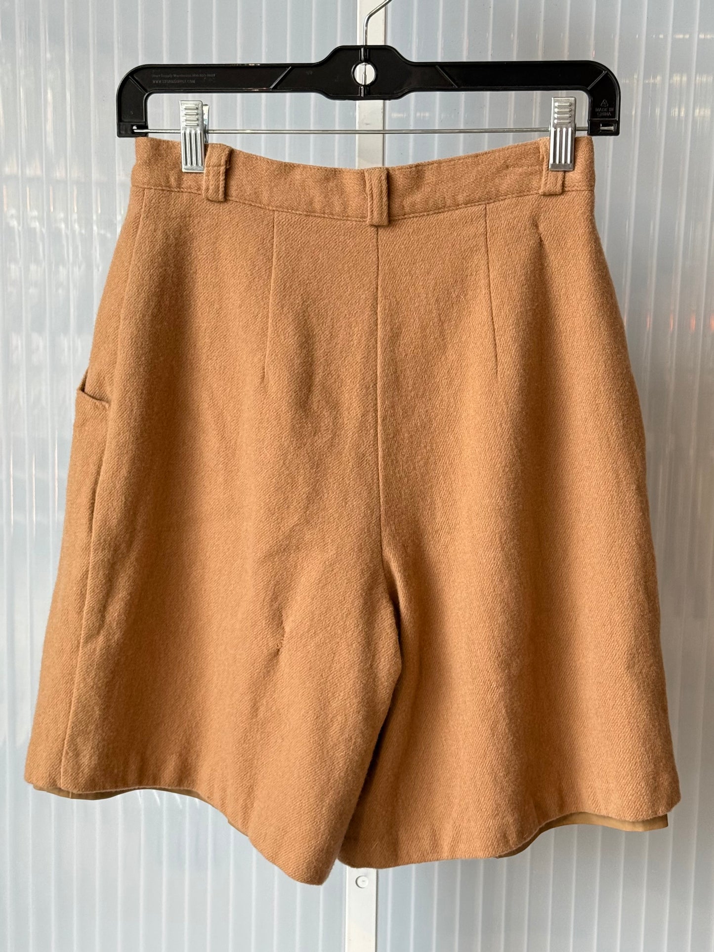 1980s 100% Wool Tan Shorts